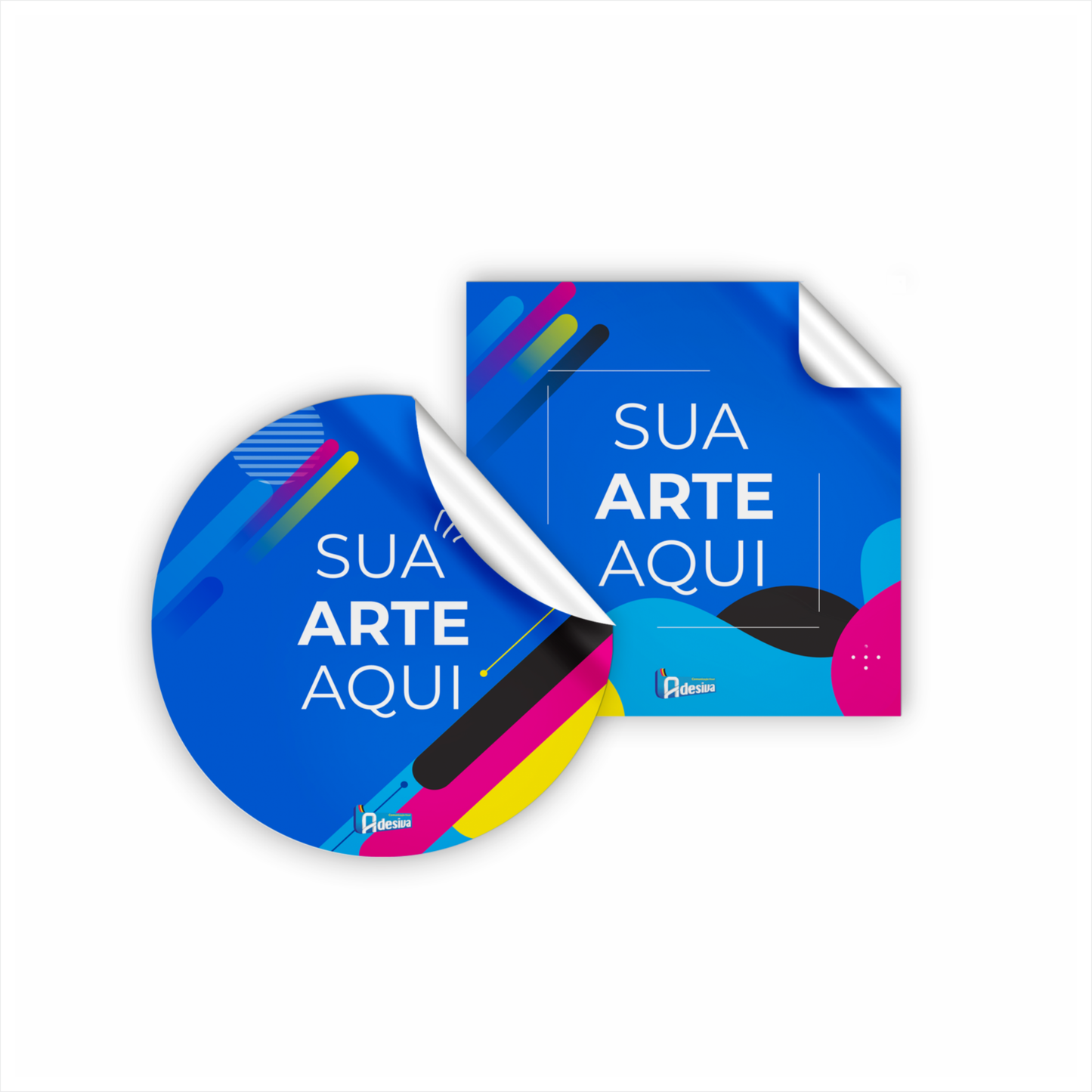 4x4 cm - Adesivo Personalizado em Vinil – Redondo ou Quadrado