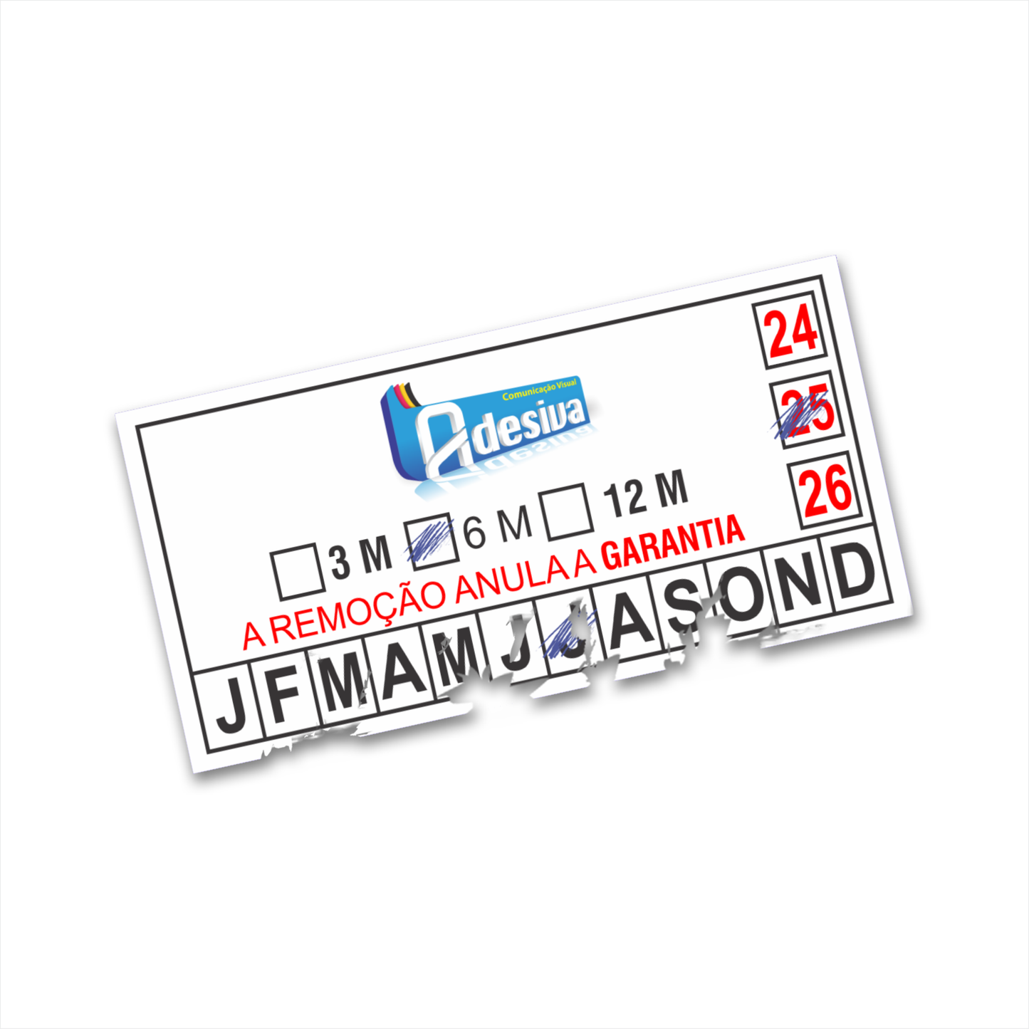 2X1 cm - Lacre de Garantia - Casca de Ovo Destrutivo