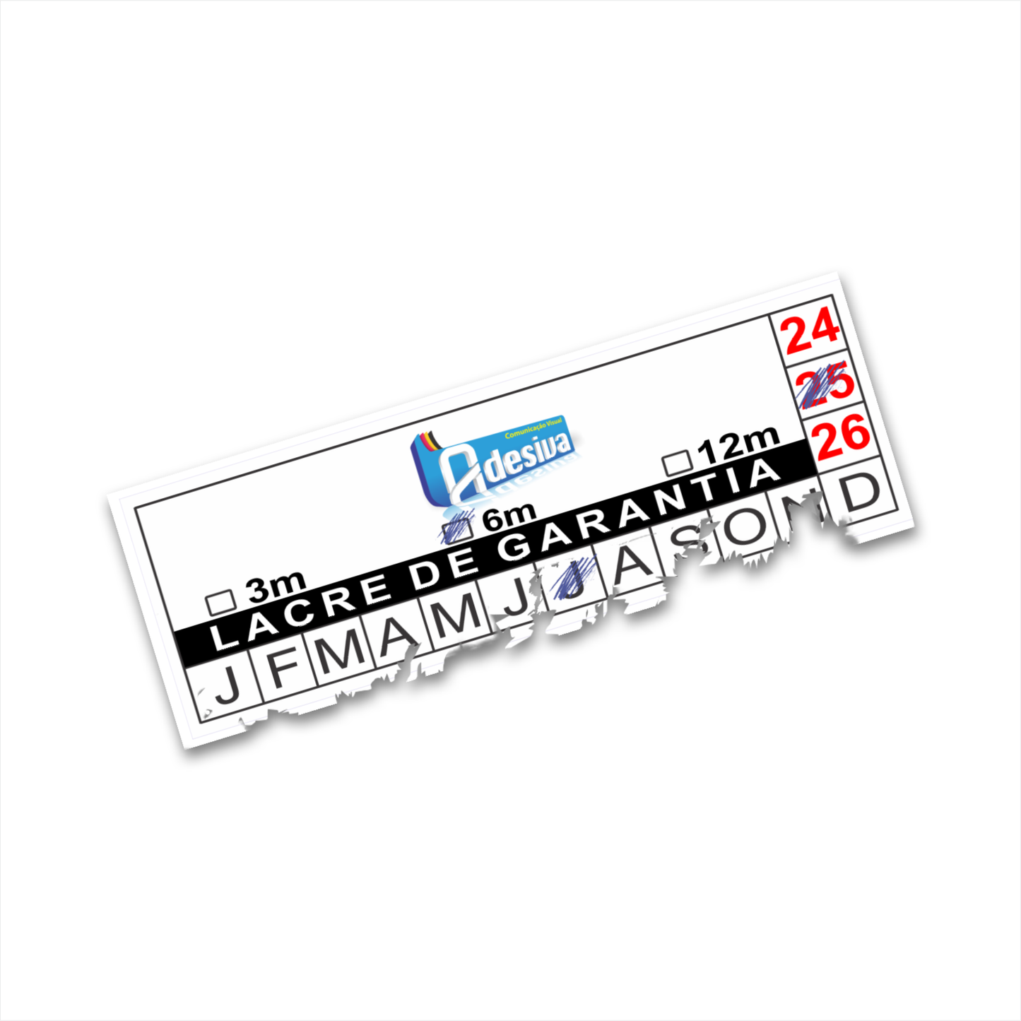 3X1 cm - Lacre de Garantia - Casca de Ovo Destrutivo