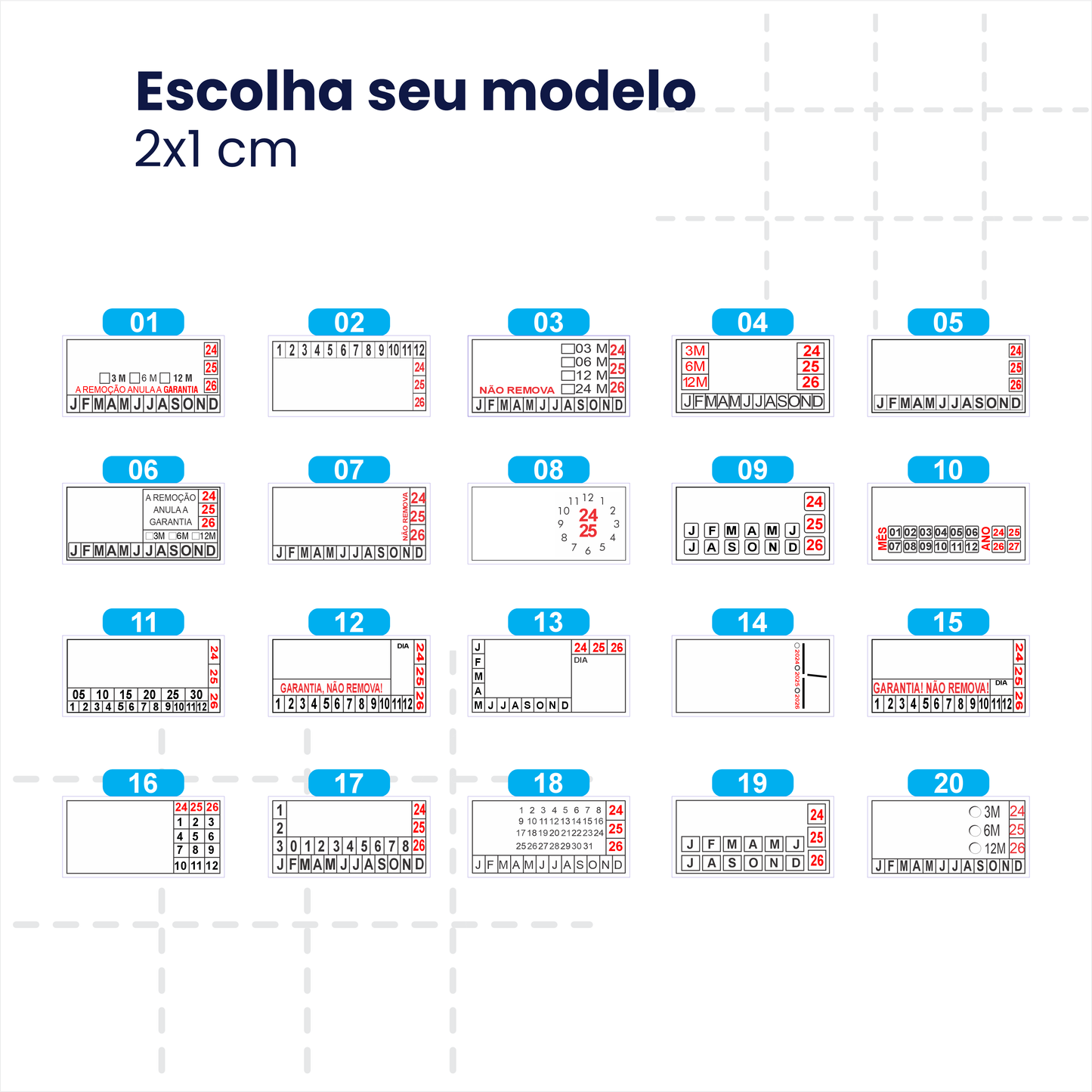 2X1 cm - Lacre de Garantia - Casca de Ovo Destrutivo