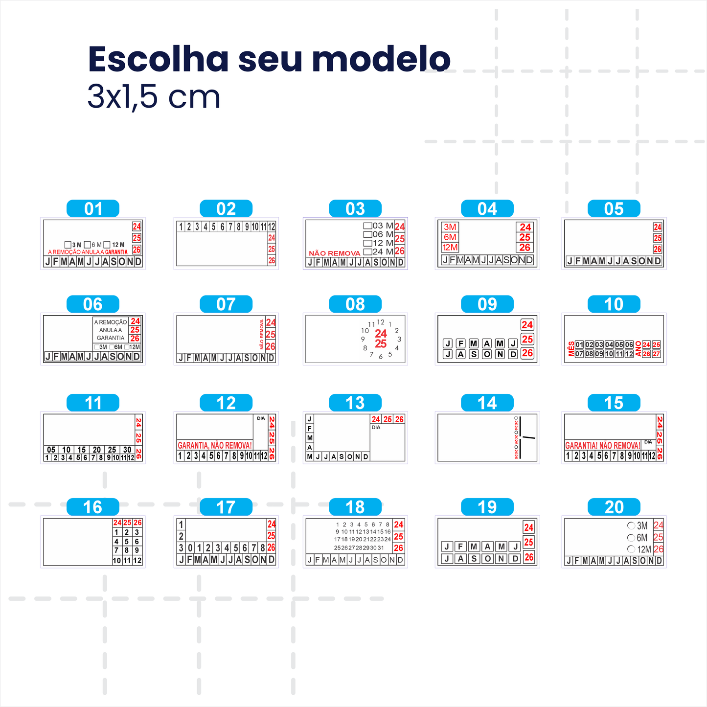 3X1,5 cm - Lacre de Garantia - Casca de Ovo Destrutivo