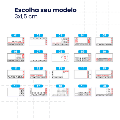 3X1,5 cm - Lacre de Garantia - Casca de Ovo Destrutivo