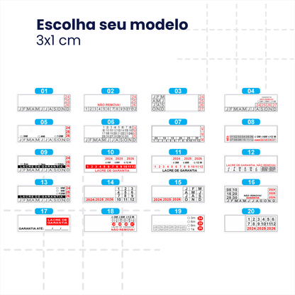3X1 cm - Lacre de Garantia - Casca de Ovo Destrutivo