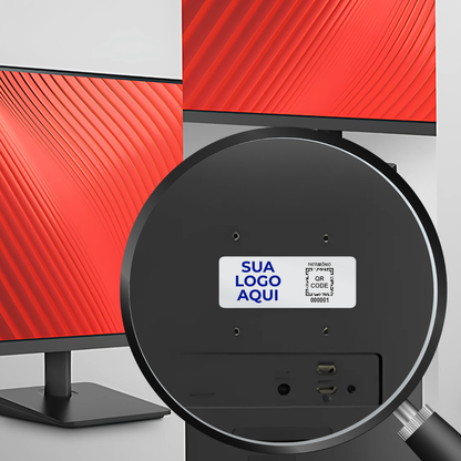 Placa de Patrimônio Ativo Fixo em Alumínio Anodizado - 40X15mm