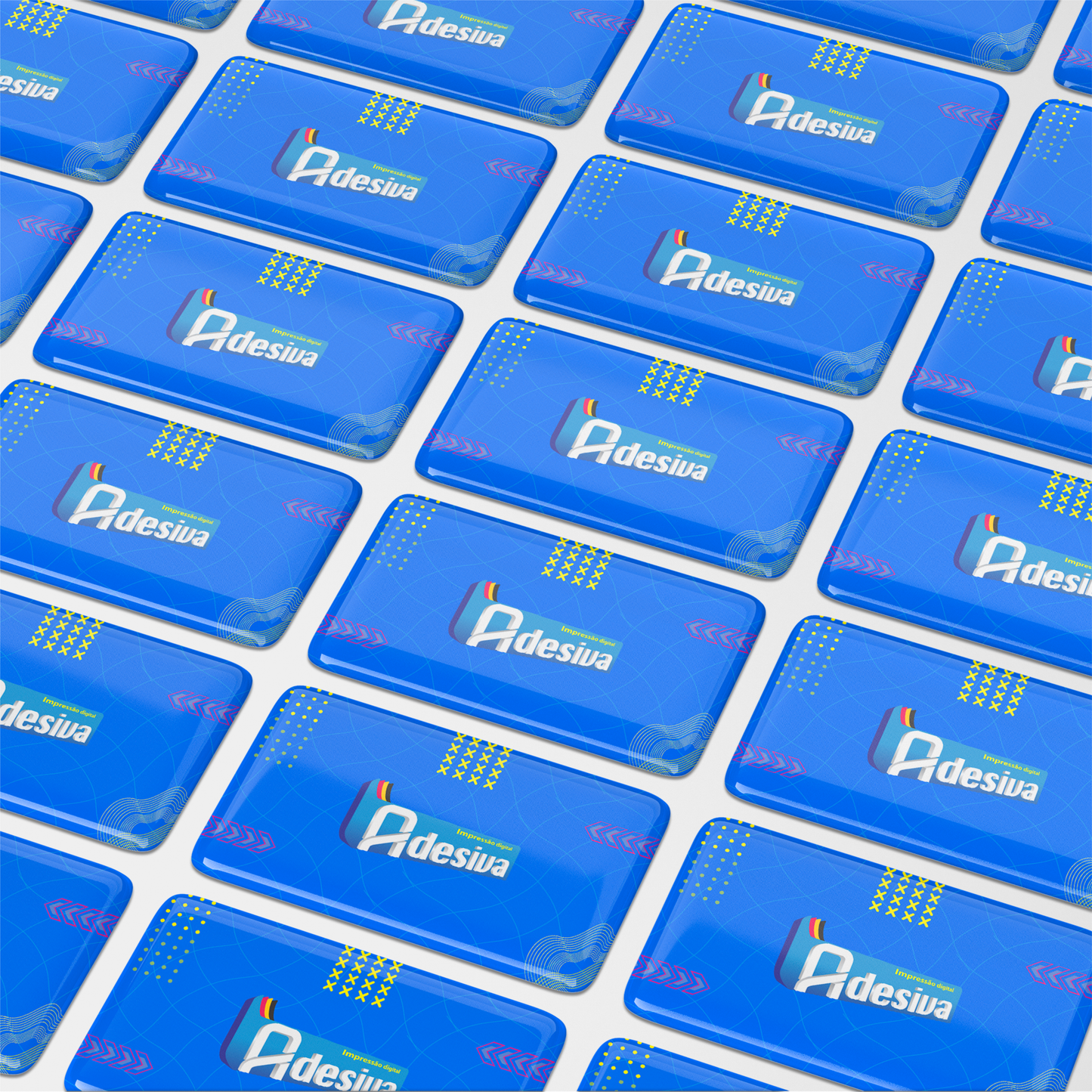 Adesivo Resinado Personalizado - Resina PU - 6X3 cm